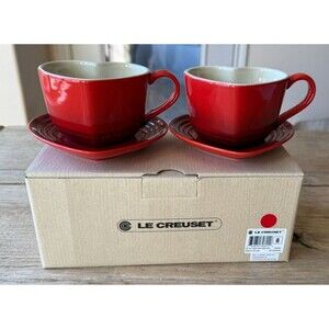 Le Creuset Red Mug and Saucer Duo